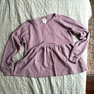 Long-sleeve Peplum Top